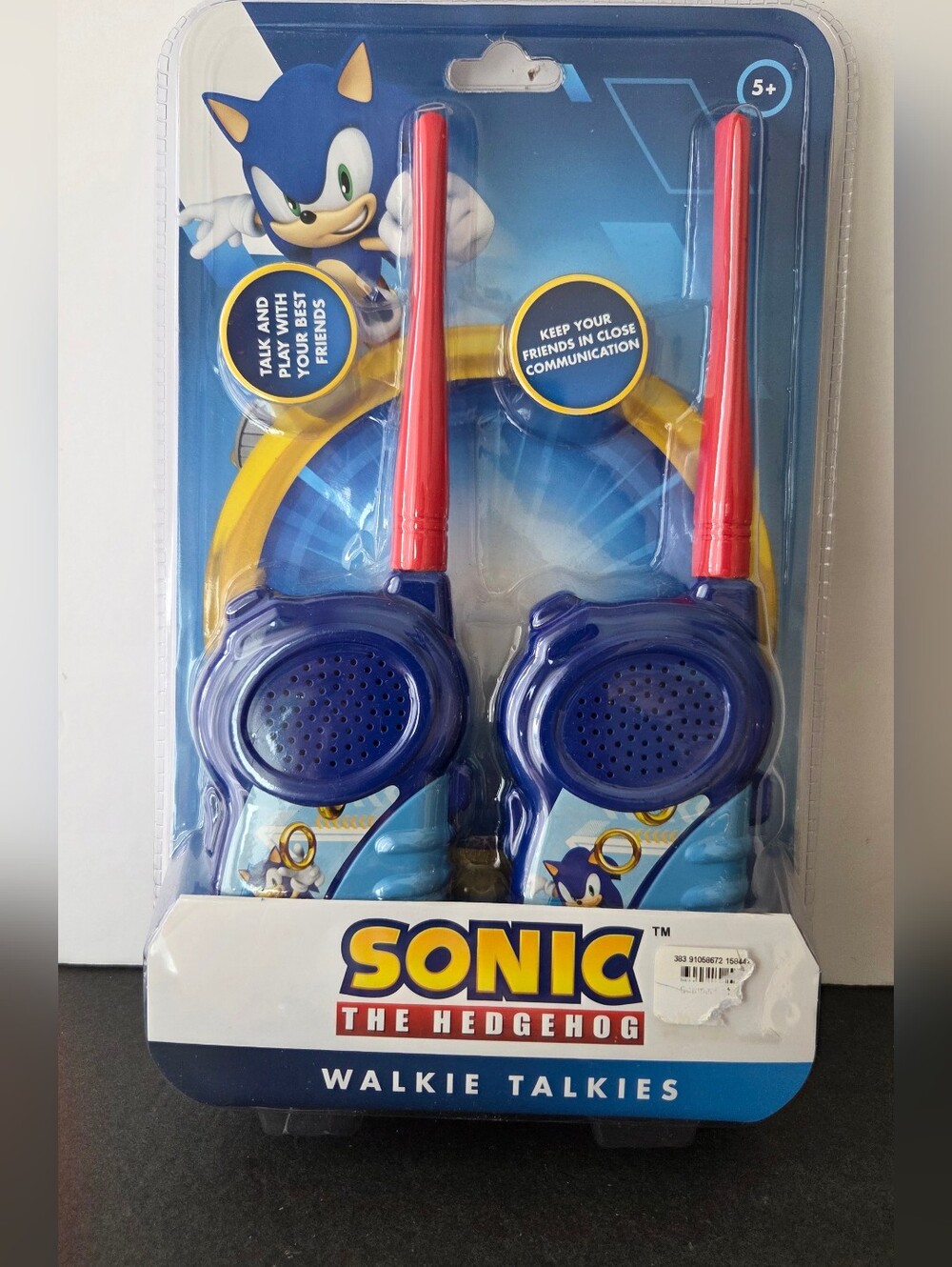 Sonic The Hedgehog Walkie Talkies Blue Red Kids Toy Electronic SEGA New